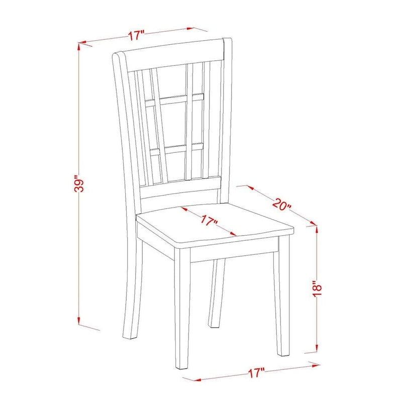 East West Furniture Dining Table Set Contains a Rectangle Table and Dining Chairs with a Bench (Chair Seat Type Options)