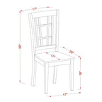 East West Furniture Dining Table Set Contains a Rectangle Table and Dining Chairs with a Bench (Chair Seat Type Options)