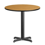 30 Round Laminate Table Top with 22 x 22 Table Height Base - 30W x 30D x 31.125H - 30W x 30D x 31.125H