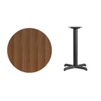 30 Round Laminate Table Top with 22 x 22 Table Height Base - 30W x 30D x 31.125H - 30W x 30D x 31.125H