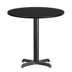 30 Round Laminate Table Top with 22 x 22 Table Height Base - 30W x 30D x 31.125H - 30W x 30D x 31.125H