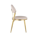 Somette Kona Marbleized Dining Set with Taupe and Gold Chairs