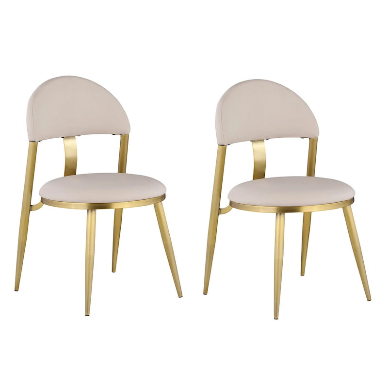 Somette Kona Marbleized Dining Set with Taupe and Gold Chairs