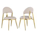 Somette Kona Marbleized Dining Set with Taupe and Gold Chairs