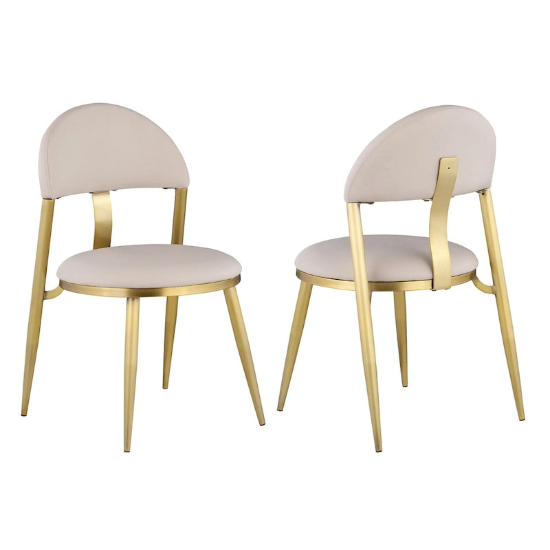 Somette Kona Marbleized Dining Set with Taupe and Gold Chairs