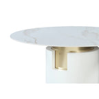 Somette Kona Marbleized Dining Set with Taupe and Gold Chairs