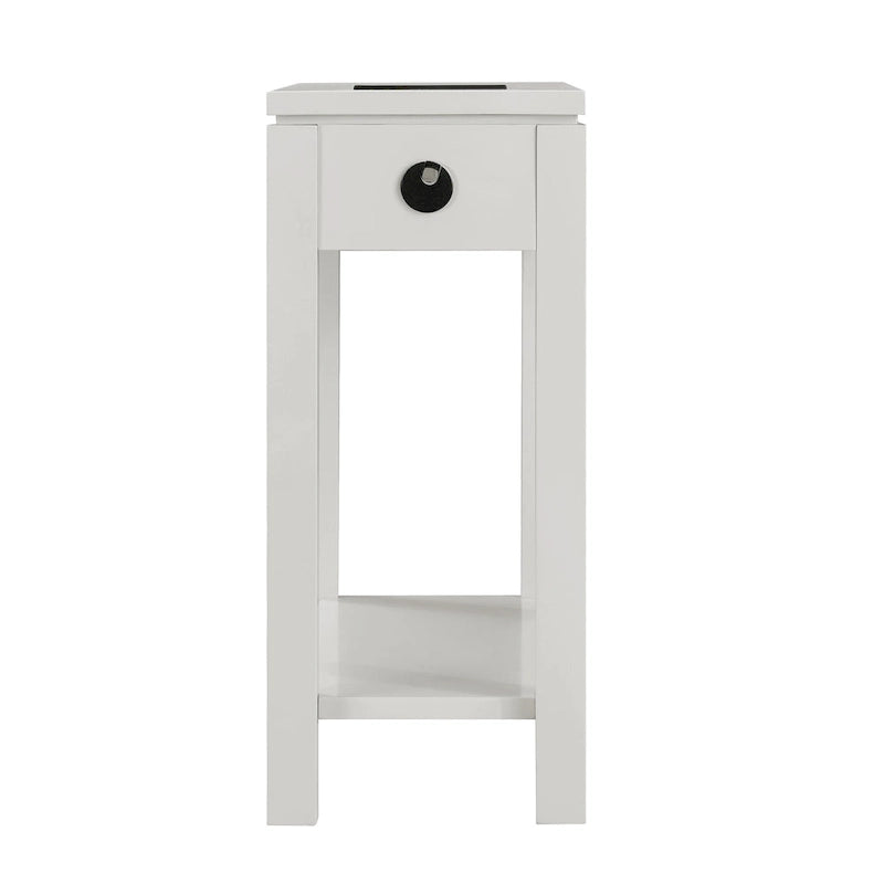 Leick Home Charging Cade Wood Side Table with Drawer