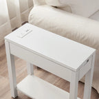 Leick Home Charging Cade Wood Side Table with Drawer