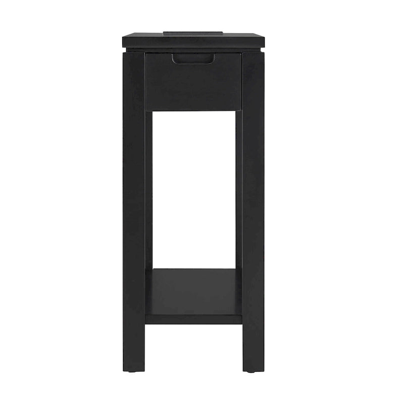 Leick Home Charging Cade Wood Side Table with Drawer
