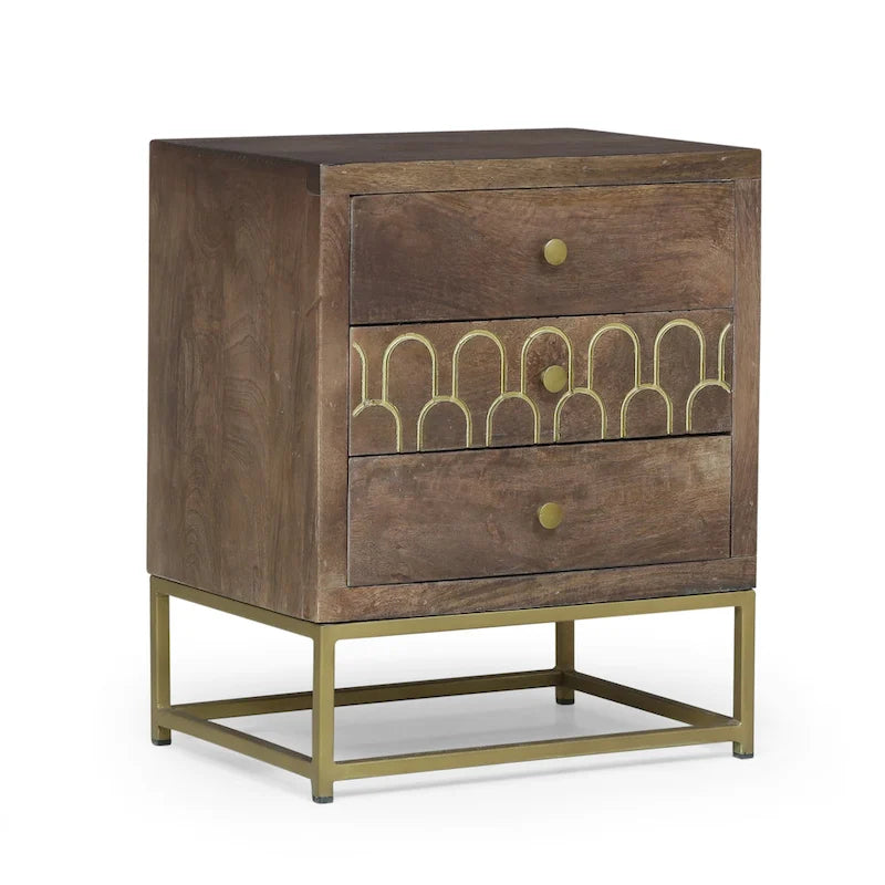 Croydon Contemporary Wooden Night Stand by Christopher Knight Home