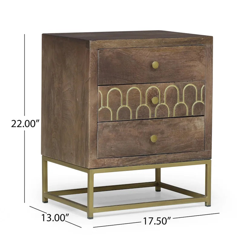 Croydon Contemporary Wooden Night Stand by Christopher Knight Home