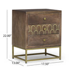 Croydon Contemporary Wooden Night Stand by Christopher Knight Home