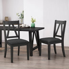 Fairgreens Farmhouse Upholstered Wood Dining Chairs (Set of 2) by Christopher Knight Home - 20.00 L x 22.75 W x 39.00 H