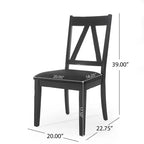 Fairgreens Farmhouse Upholstered Wood Dining Chairs (Set of 2) by Christopher Knight Home - 20.00 L x 22.75 W x 39.00 H