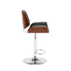 Porthos Home Oriole Height Adjustable Bar Stool, PU Upholstery, Chrome Base