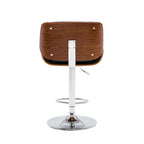 Porthos Home Oriole Height Adjustable Bar Stool, PU Upholstery, Chrome Base