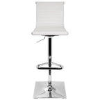 Porch & Den Tower Master Contemporary Adjustable Bar Stool in Faux Leather - N/A