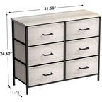 Dressers for Bedroom with 6 Drawers, Chest of Drawers for Bedroom