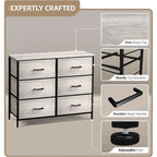 Dressers for Bedroom with 6 Drawers, Chest of Drawers for Bedroom