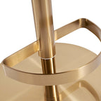 Khaki PU Bar Stool Adjustable Height and Swivel for Kitchens Bars Restaurants and Cafes