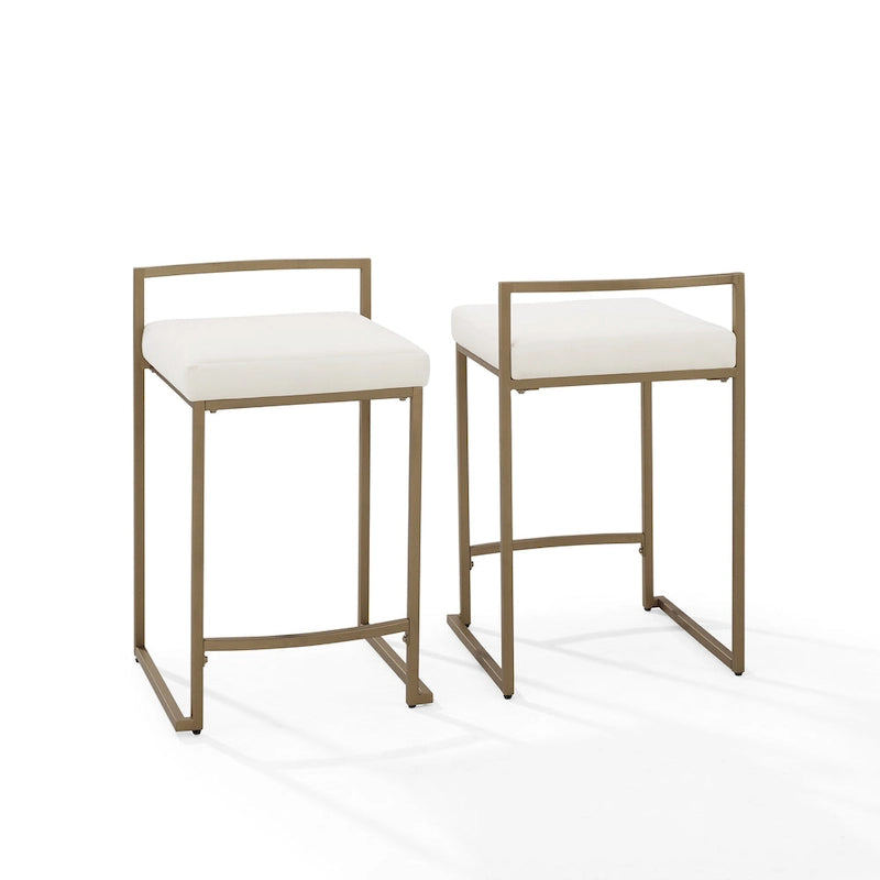 Crosley Harlowe 2Pc Counter Stool Set - 18.75d x 17.5W x 28h