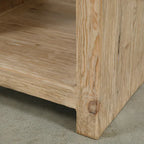 Artissance Capri Waterfall Side Table with Shelf Weathered Natural 22x22x24H