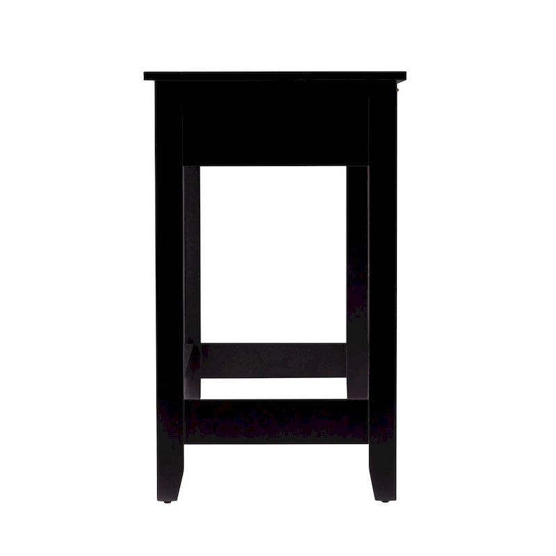 SEI Furniture Chekshire Mid-Century Modern Storage Console Table with Rattan Drawers