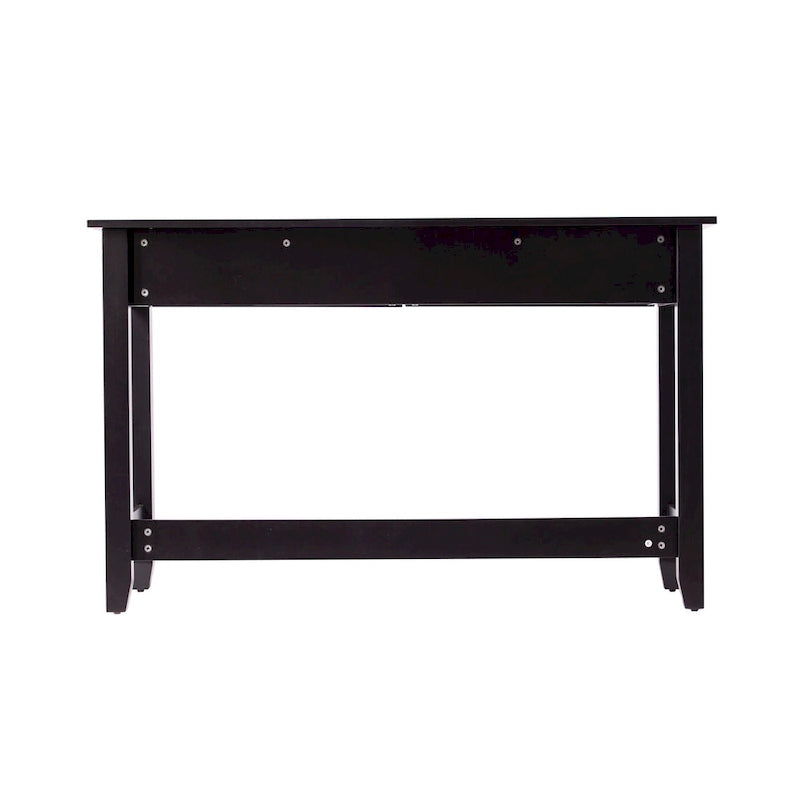 SEI Furniture Chekshire Mid-Century Modern Storage Console Table with Rattan Drawers
