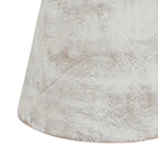 Round Solid Teak Wood Whitewash Pedestal Accent Table by East at Main