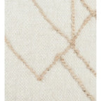 Adil 18 Wide Square Ivory Pouf by Kosas Home