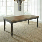 Harvest Home Chalkboard Rectangular Leg Table - Black