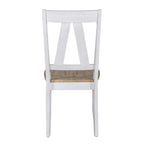 Lindsey Farm Weathered White & Sandstone 7 Piece Trestle Table Set