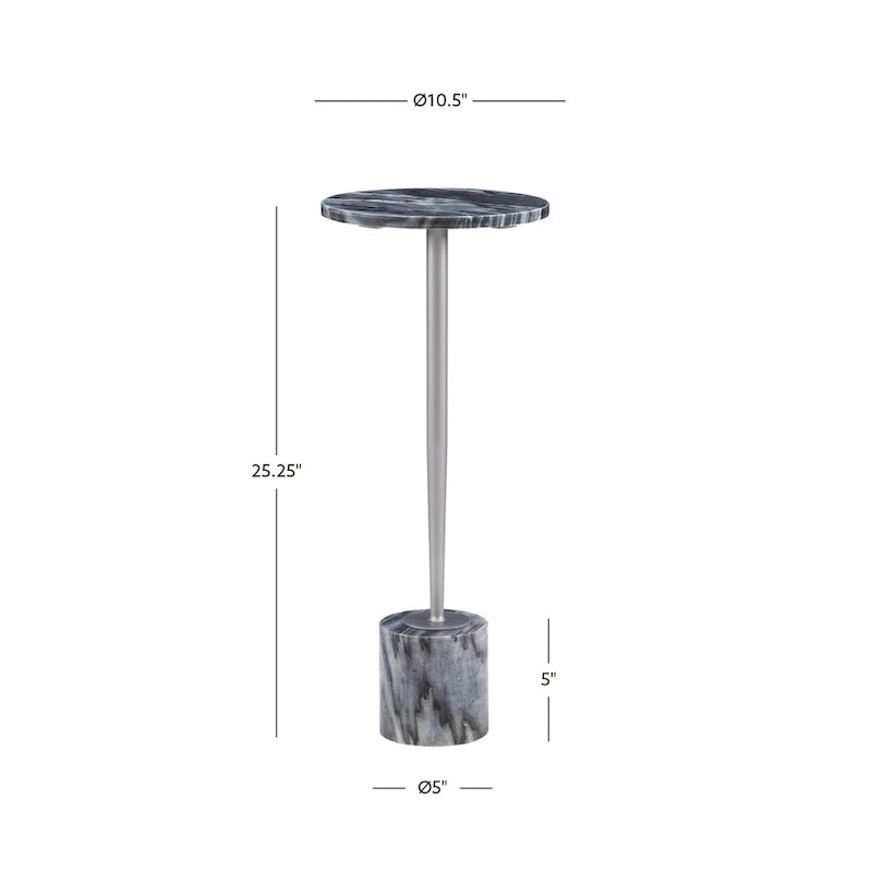 Kendall Glam Marble Drink Table