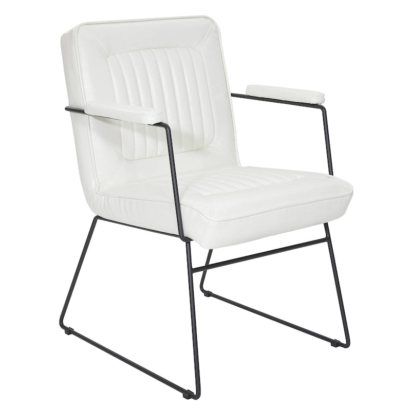 Carbon Loft Teigen Faux Leather Chair with Sled Base
