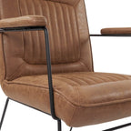 Carbon Loft Teigen Faux Leather Chair with Sled Base