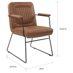 Carbon Loft Teigen Faux Leather Chair with Sled Base