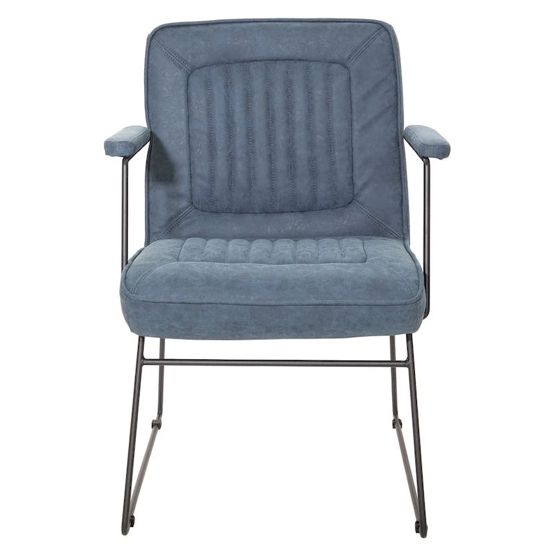 Carbon Loft Teigen Faux Leather Chair with Sled Base