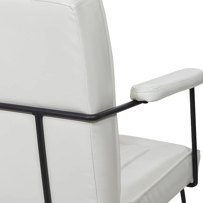 Carbon Loft Teigen Faux Leather Chair with Sled Base