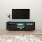 Bari 160 Wall Mounted Floating 63 TV Stand with 16 Color LEDs