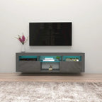 Bari 160 Wall Mounted Floating 63 TV Stand with 16 Color LEDs