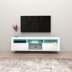 Bari 160 Wall Mounted Floating 63 TV Stand with 16 Color LEDs