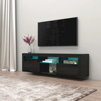 Bari 160 Wall Mounted Floating 63 TV Stand with 16 Color LEDs