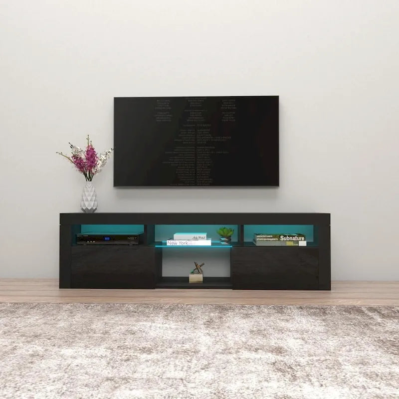 Bari 160 Wall Mounted Floating 63 TV Stand with 16 Color LEDs