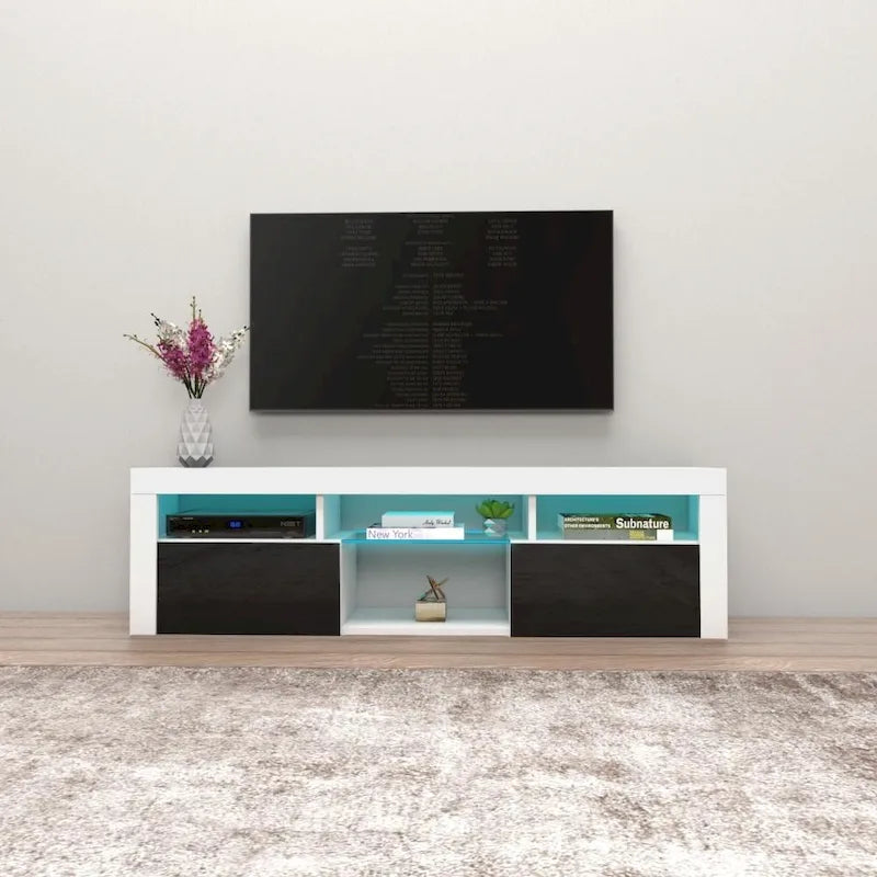 Bari 160 Wall Mounted Floating 63 TV Stand with 16 Color LEDs