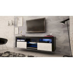 Bari 160 Wall Mounted Floating 63 TV Stand with 16 Color LEDs
