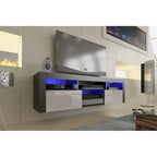 Bari 160 Wall Mounted Floating 63 TV Stand with 16 Color LEDs