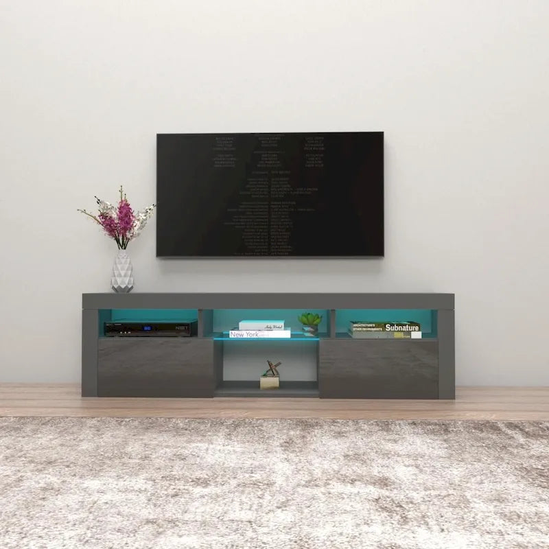 Bari 160 Wall Mounted Floating 63 TV Stand with 16 Color LEDs