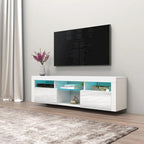 Bari 160 Wall Mounted Floating 63 TV Stand with 16 Color LEDs