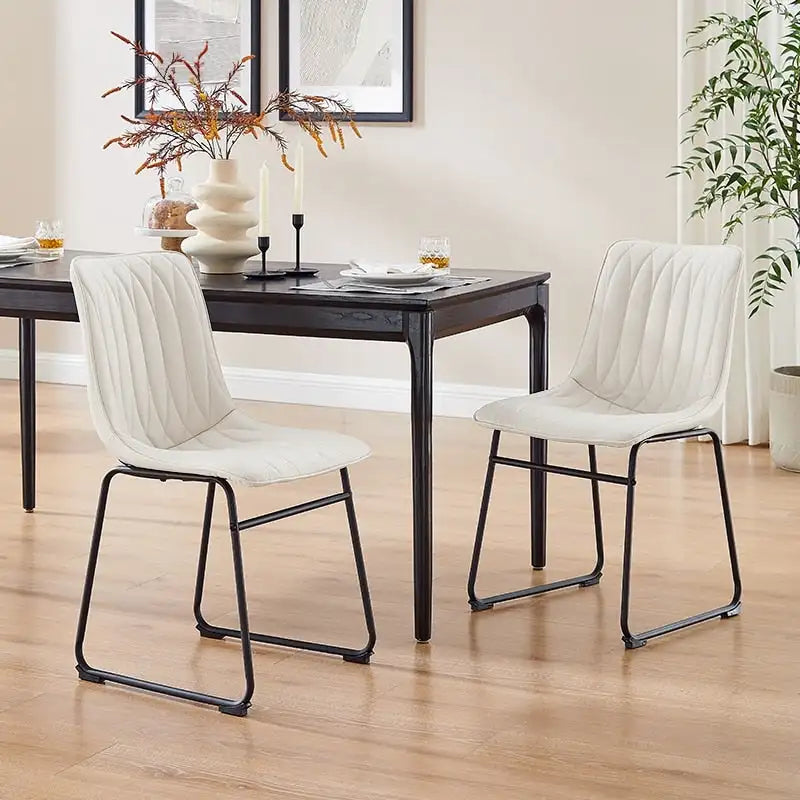 Art Leon Faux Leather Dining Chair (Set of 2)