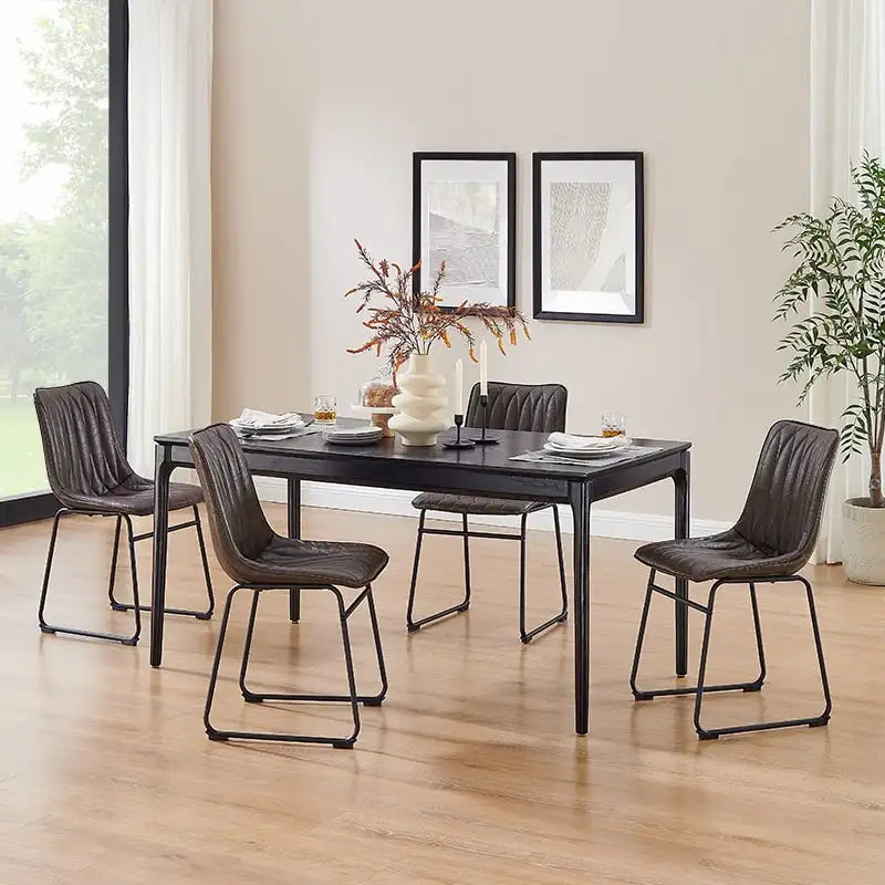 Art Leon Faux Leather Dining Chair (Set of 2)